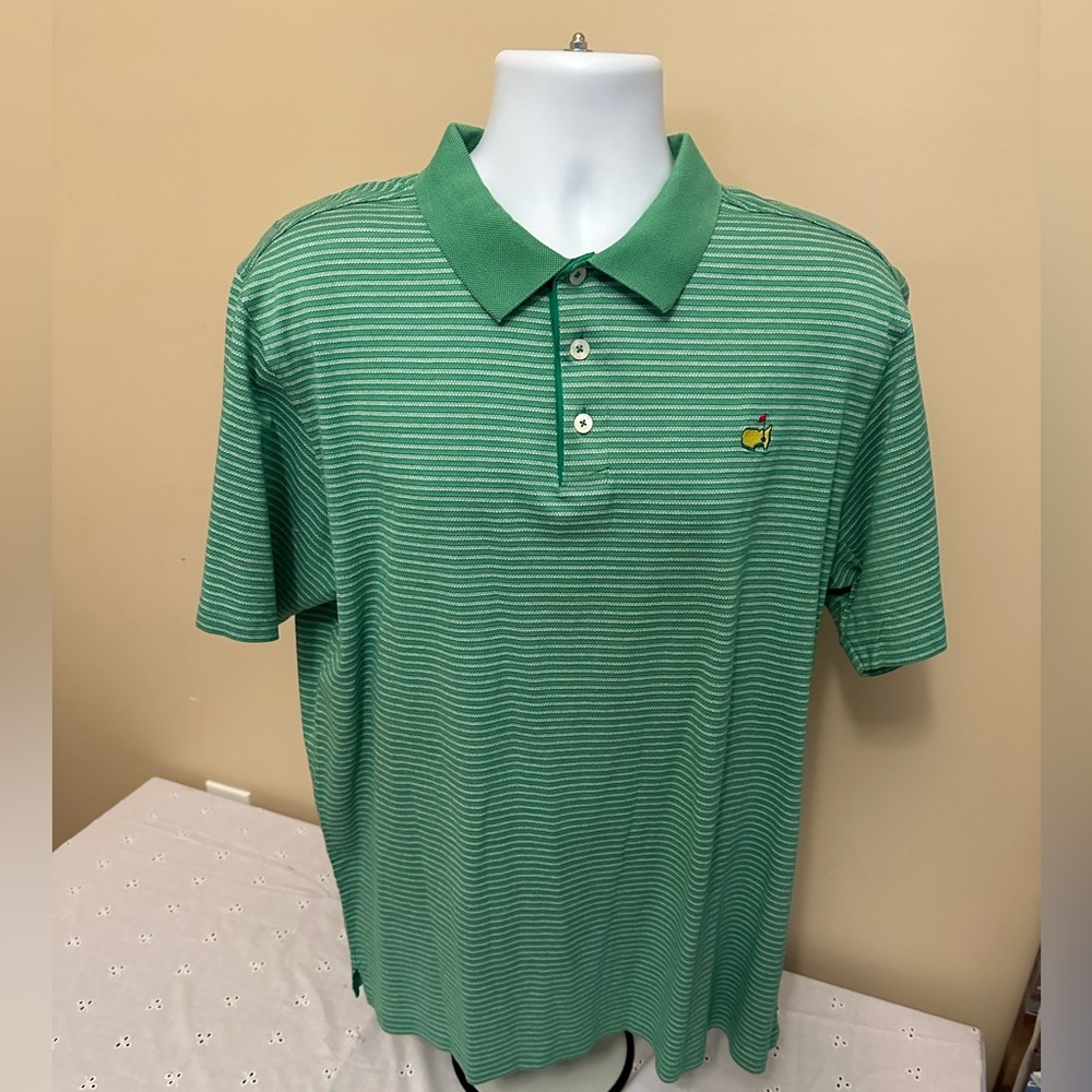 Masters Golf Clubhouse Collection 100% Cotton Made In Italy XXL Green Stripe